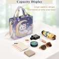 thumbnail image 4 of Corduroy Composite Fabric Tote Bag Magnetic Snap Large Capacity Crossbody Bag Beige Shoulder Strap Princess Cat and Moon, 4 of 8