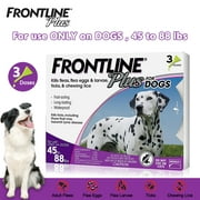 Merial Frontline Plus Flea and Tick Treatment for Large Dogs 45-88 lbs, 3 Doses
