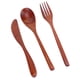 thumbnail image 4 of Tenedores De Cucharas De Madera, Juego De Vajilla De Madera Portátil Práctico Juego De Cubiertos De Madera Para La Oficina Para El Hogar Para Viajes Para Acampar Para Picnic, 4 of 8