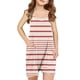 thumbnail image 1 of Odeerbi 5-14 Años Niñas Traje de Verano Lindo Rayado Camisola Romper Casual Transpirable Cómodo Combinados Pantalones Cortos Con Bolsillos, 1 of 6