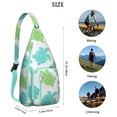 thumbnail image 4 of Sunset Turtle Sling Backpack - Tropical Ocean & Beach Print, Fashionable Crossbody Bag for Students & Office Workers, 4 of 4