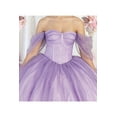 thumbnail image 6 of Layla K LK209 Juniors Womens Shimmering Off Shoulder Quince Ball Gown, 6 of 7
