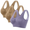 thumbnail image 1 of Fiudx Sujetador Sin Costuras, Ropa Interior de Yoga de Nailon Suave, Sujetador Deportivo de Cuello Redondo de Moda, Ropa Informal de Verano, Ropa Deportiva para Mujer, Se Recomienda Lavar a Mano., 1 of 4