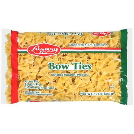 (11 Pack) Luxury: Pasta Bow Ties Enriched Macaroni Product, 12