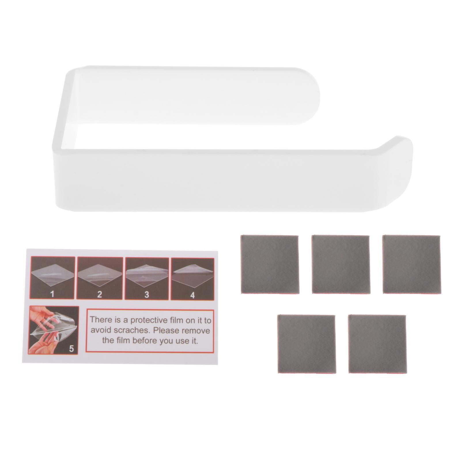 Fiocias 3x White Toilet Kitchen Paper Holder Tissue Wall Mounted Holder Decor