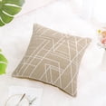 thumbnail image 3 of PiccoCasa 18"x18" Polyester Sofa Throw Pillow Cover, Camel, 3 of 10