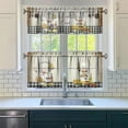 thumbnail image 5 of Fat Chef Kitchen Curtains Valances and Tiers Set for Windows, Vintage Bathroom Window Curtain Valance 3 Piece Sets,Kitchen Decor for Living Room,54"x 24", 5 of 6