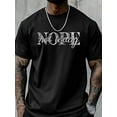 thumbnail image 6 of Men's T-Shirt NOPE Not Today Street Art Simple Short Sleeve Casual Tee Classic Crew Neck T-Shirt for Men, S, 6 of 6