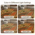 thumbnail image 7 of ODIKA 4'x6' Washable Area Rug Earthy Tones Geometric Art Inspired Design Abstract Shapes and Symmetrical for Dorm Room, Small Living Stain Resistant Low Profile, Easy Care, 7 of 7