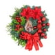 thumbnail image 1 of Corona navideña, decoración navideña, corona de bolas navideñas artificiales para la puerta de entrada (tienda) Rojo 30cmx30cmx8cm, 1 of 9