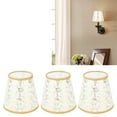 thumbnail image 1 of 3pcs Exquisite Cloth Lampshade Soft Light Clip On Installation Modern Fabric Lamp Shades For E14 Bulb Chandelier Table Lamp, 1 of 8