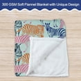 thumbnail image 5 of Kainsy Zebra Blanket for Kids, Comfy Plush Flannel Fleece Throw Blanket Lightweight Warm Throw Zebra Blanket, Soft Fluffy Fuzzy Blanket for Boys and Girls Birthday Gifts, Travel Beach- Inches(60"x80"), 5 of 7