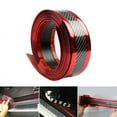 thumbnail image 3 of 2.5M*3Cm Car Door Sill Scuff Plate Guard Pedal Protector Strips Carbon Fiber Red, 3 of 8