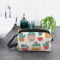 thumbnail image 6 of XMXT Large Capacity Makeup Bag, Smiling Cactus Print Travel Toiletry Bags Zippers Storage Cosmetic Bag for Women Men, One Size, 6 of 9