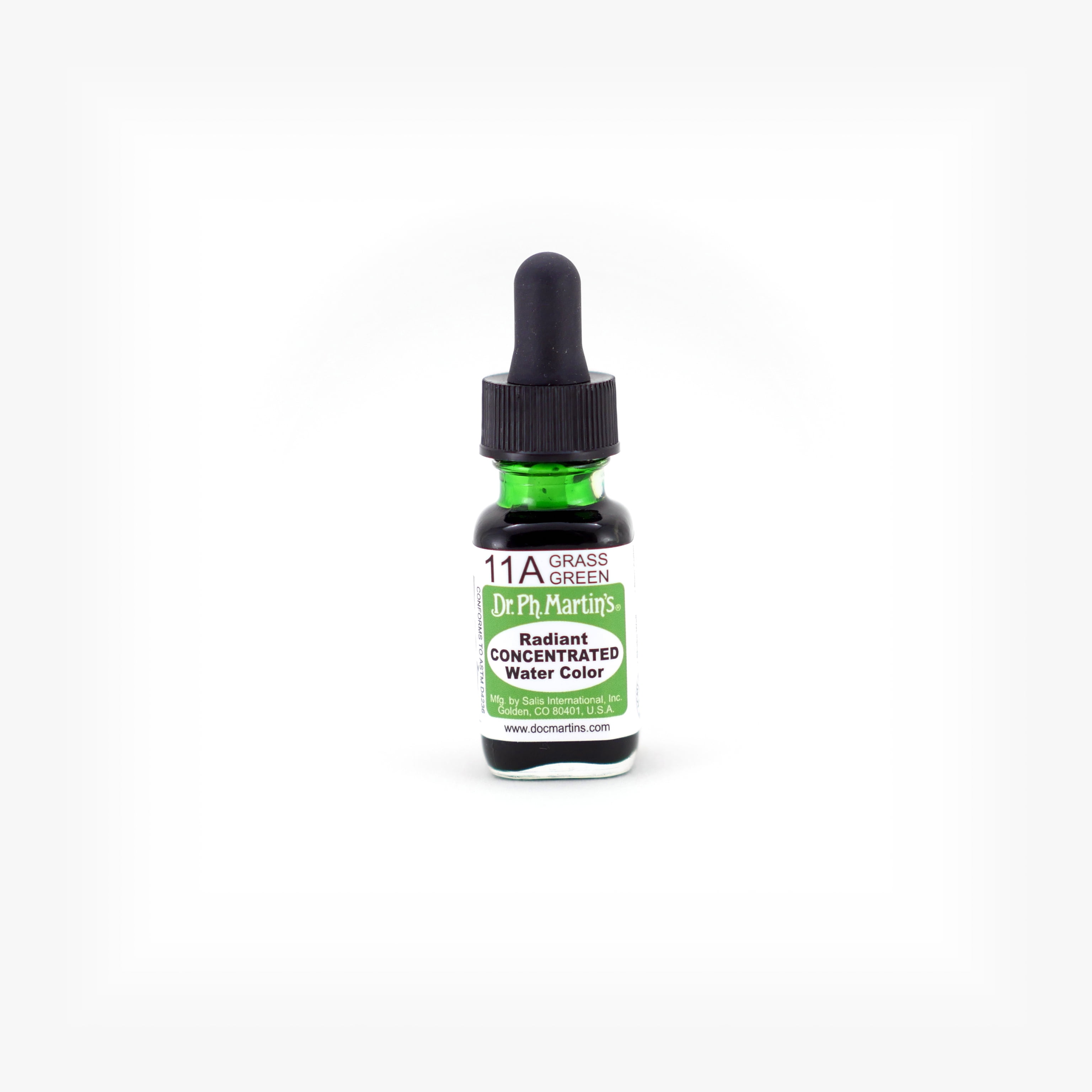 Dr. Ph. Martin's Radiant Concentrated Water Color, 0.5 oz, Grass Green (11A)