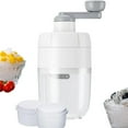 thumbnail image 1 of Small Manual Ice Crusher Machine Portable Ice Shaver and Snow Cone Machine with 2 Ice Cube Trays  Ice Crusher and Shaved Ice Machines Manual Rotary Ice Crusher-Brown, 1 of 8