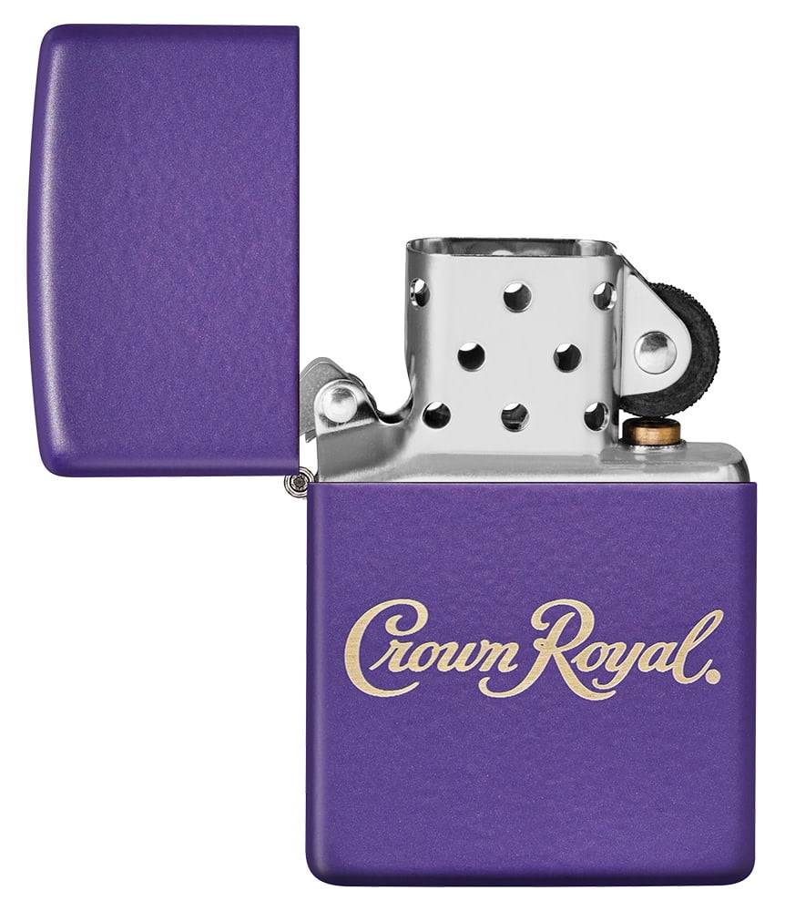 Zippo Crown Royal Logo Purple Matte Pocket Lighter