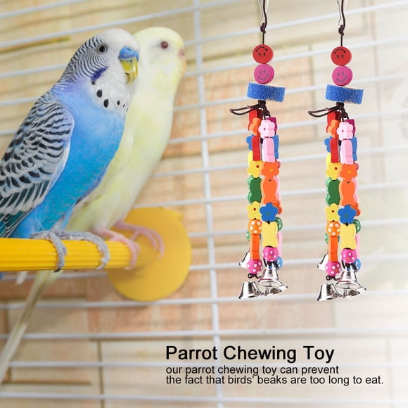 Juguete para masticar pájaros, jaula para loros, juguetes para morder, juguete colgante para masticar pájaros, bloques de madera, juguetes para pájaros