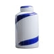 thumbnail image 2 of Jarrón de cerámica con rayas azules y tapa, decoración de tarro, elegante diseño artístico esmaltado Talla S, 2 of 9