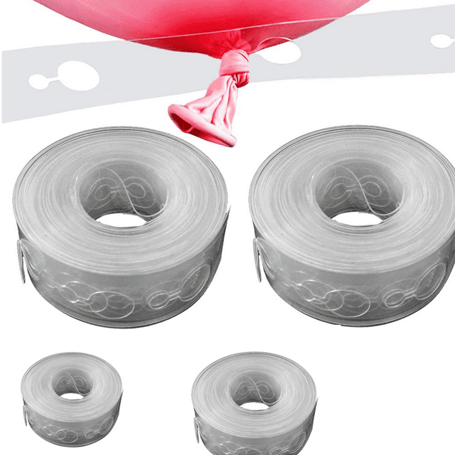 Paquete de 4 tiras decorativas para globos, 16.5', fiesta, transparente