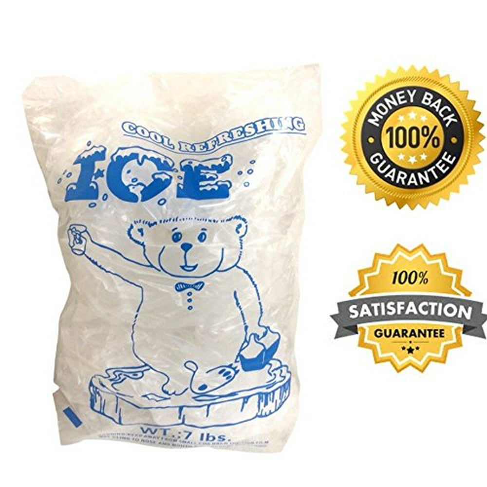 AquaNation 7lbs BPA Free FDA Food Grade Safe Plastic Ice Bags (Pack
