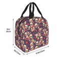 thumbnail image 2 of Rateoe Skull rock music record Pattern Insulated Lunch Bag with Thick Aluminum Foil Lunch Tote Bag with Front Pocket for Men and Women, Ideal for Work, School, Picnics, and Travel, 2 of 5
