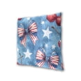 thumbnail image 3 of Flag Pattern Bows Stars Cherries Watercolor Throw Pillow Covers Pillowcases 20 x 20 Inch Home Decor 2 Packs for Bedroom Sofa, 3 of 6