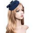 thumbnail image 4 of Visland Fascinators Hats 20s 50s Hat Pillbox Hat Cocktail Tea Party Headwear with Veil for Girls and Women, 4 of 5