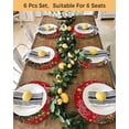 thumbnail image 4 of 15 Inch Round Placemats Set of 4, Red Christmas Non Slip Heat Insulation PP Table Mats, Snowman Xmas Tree Snowflake Gifts Elk Washable Place Mats for Kitchen Dining Party Table Decor, 4 of 7