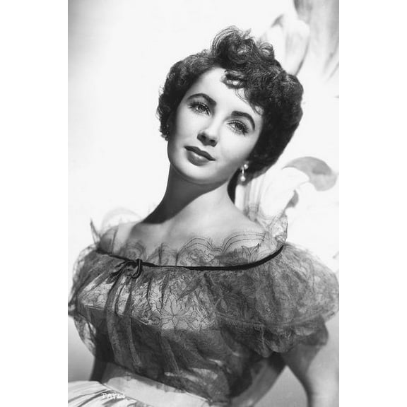 Elizabeth Taylor B&w 24x36 Poster Beautiful 50's Hollywood