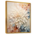 thumbnail image 2 of Designart "Simplified White Dahlia Elegance I" Dahlia Floater Framed Wall Art Living Room, 2 of 5