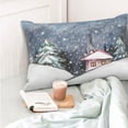 thumbnail image 6 of Kll Winter Landscape Pillow Covers Envelope Closure,Super Soft And Cozy Fuzzy Fleece Pillow Case Cover 16"X24", 6 of 9