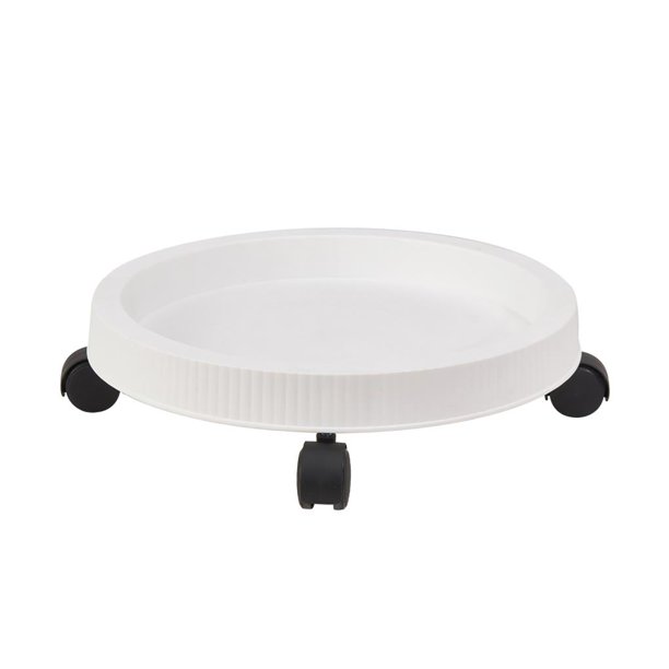 Matsuzay Bandeja Vertical práctica para macetas, soporte de buena fricción, bandeja extraíble para macetas, paleta con cuatro ruedas a juego Jardín y Patio Beige