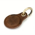 thumbnail image 2 of Compatible AirTag keychain leather case for Apple AirTag. Anti-lost secure keychain, for pet collars, luggage, and travel. Scratch-resistant protective weather tag keychain., 2 of 8