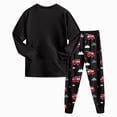thumbnail image 5 of CAUYDY 5T 6T 7T 8Y 9Y 10Y Kid Pjs for Boy Children Clothing Long Sleeved Shirt Elastic Pants 2 Piece Outfits Fall Winter Cute Boys Sizes 6-7 Years,Watermelon Red, 5 of 8