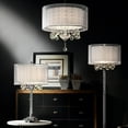 thumbnail image 3 of 62.5" Tall Metal Floor Lamp "Moiselle" with Silver finish and Crystal Accents, Silvery Shade, 3 of 3