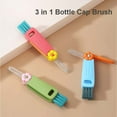 thumbnail image 5 of Tkrady 3 in 1 Cup Lid Cleaning Brush - Portable Crevice Cleaning Brush Cleaner for Bottle lid Gap - Red Cute Flower Multi Functional Cleaner - 2024 New Household Cleaning Tool, 5 of 6