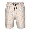 thumbnail image 4 of Kdxio Cute Rabbit Pattern Mens Casual Shorts - Drawstring Summer Beach Sports Shorts for Men, 4 of 9