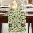 thumbnail image 3 of Table Runners 72 Inches Long Dress Scarves, St. Patrick's Day Farmhouse Kitchen Table Runner, Coffee Tablerunners, Lucky Shamrocks Retro Harp Beer Horseshoes 14x72 Inch, 3 of 9