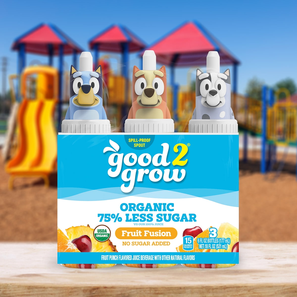 good2grow 6oz Organic Low Sugar Fruit Fusion Juice 3 Pack