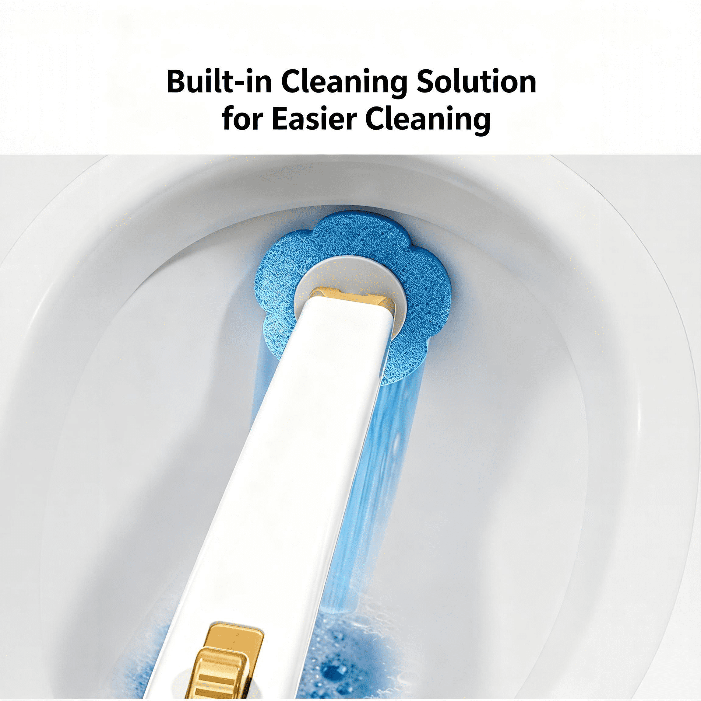 ZHICHUN Wall Mounted Toilet Brush Set with Disposable Heads, 3-Layer Cleaning System One-Click Replacement Bathroom Cleaning Tool with Holder and Plunger Kit