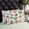 thumbnail image 3 of Waterproof Outdoor Throw Pillows with Inserts 12"x20" Set of 2, Vegetables Soft Decorative Pillowcases for Couch Bedroom, Watercolor Farmhouse Fruits Pillow Covers for Sofa Living Room, 3 of 8
