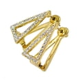thumbnail image 2 of Pendientes Cristal Yuyangstore Boda Triángulo Nupcial Colgantes con Clip dorado, 2 of 8