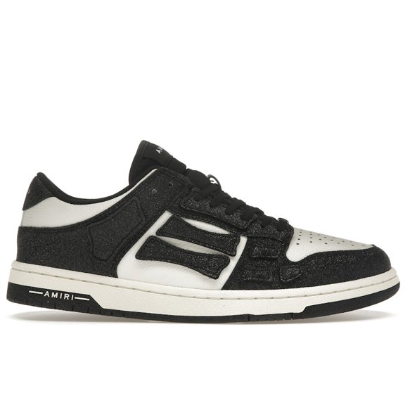 AMIRI Men's Skel Top Low Shimmer Black White Shoes, from StockX