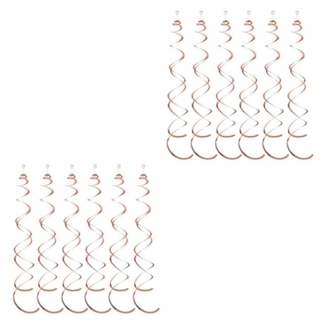Guardoinrt 6pcs Hanging Garland Safe Ingredients Good Demonstrating Effect PVC Made Rose Gold 2Set