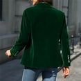 thumbnail image 6 of Aoiroe Women Fitted Blazer Long Sleeve Work Office Suit Jackets Blazer Women Suit Velvet Blazer Women Jackets For Women Women Suit Jackets Dressy Velvet Jacket Women Blazers For Women Green M, 6 of 8