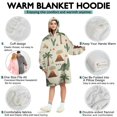 thumbnail image 5 of Wearable Oversized Blanket,Beige Dinosaurs Volcanoes Pattern Wearable Blanket Hoodie for Adults,Cozy Hooded Blankets with Super Pockets,Super Warm Fuzzy Pullover for Women & Men, 5 of 6