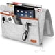 thumbnail image 1 of Bolso de noche gris claro, organizador de bolsillo para guardar ropa de cama, bolsa para colgar mando a distancia, tableta, cable de carga, revistas, gafas y bolígrafo, 1 of 5