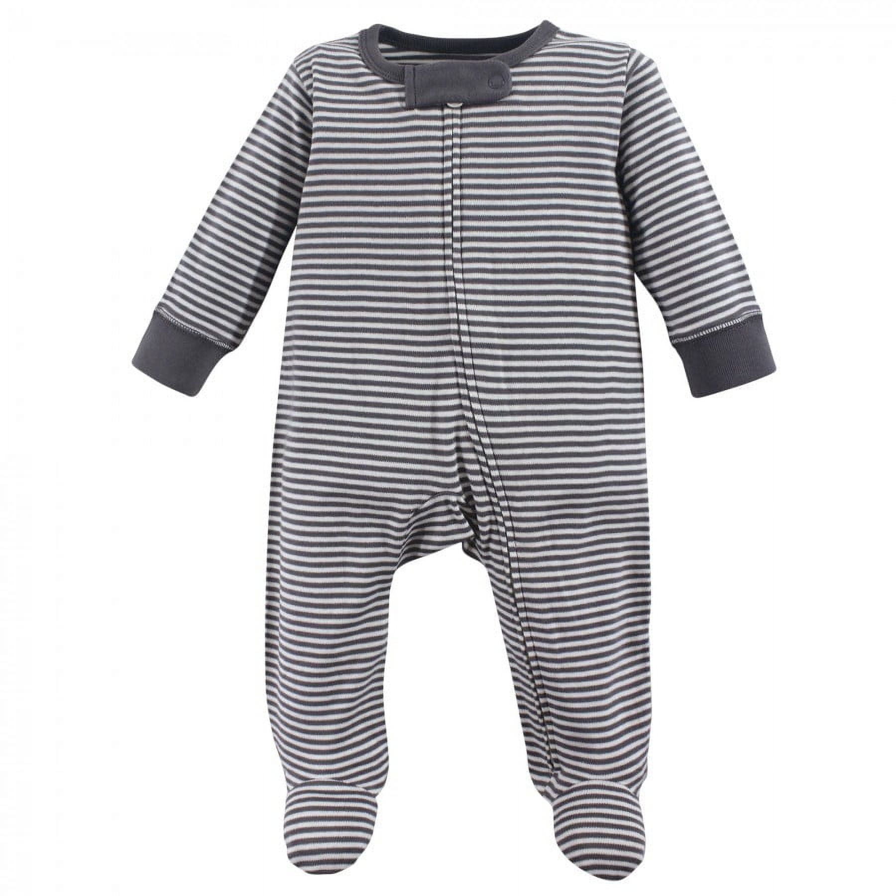 Touched by Nature Baby Boy Organic Cotton Zipper Sleep and Play 3pk, Fox, 0-3 Months