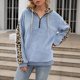 thumbnail image 2 of Blusa de manga larga con retazos de leopardo para mujer Fridja fksj4016, 2 of 9
